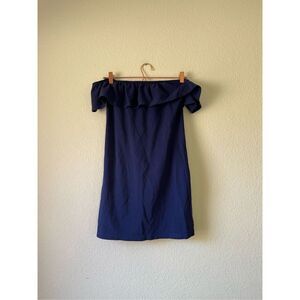 Sailor and sailor ruffle off the shoulder mini dress size medium